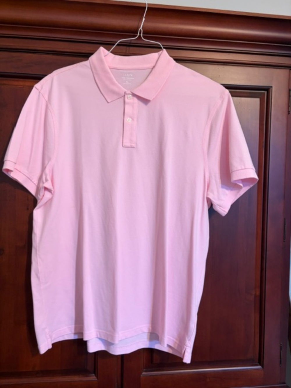 J Crew Mens Flex Pique Pink Polo XL Like New